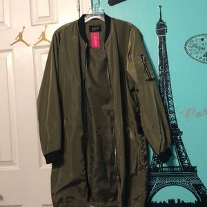 Olive Green Body Bomber Jacket